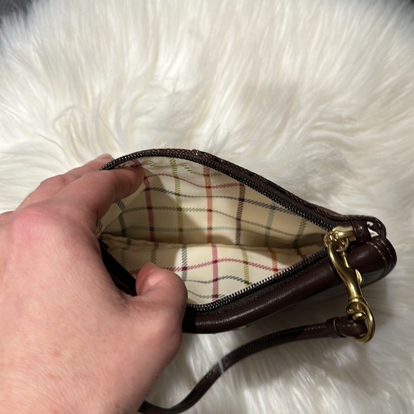 Coach Signature Wristlet Chocolate Brown EUC - Picture 6 of 12